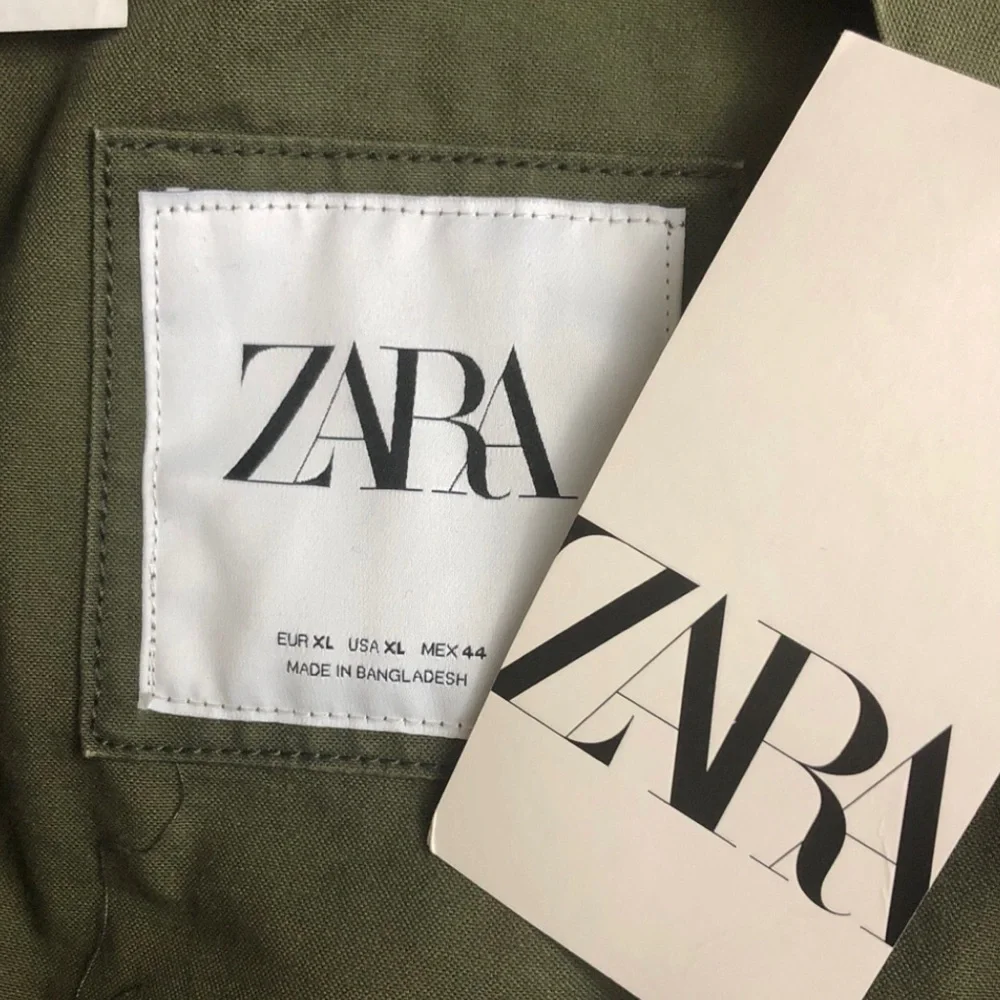NWT Zara Olive Green Hooded Parka Jacket